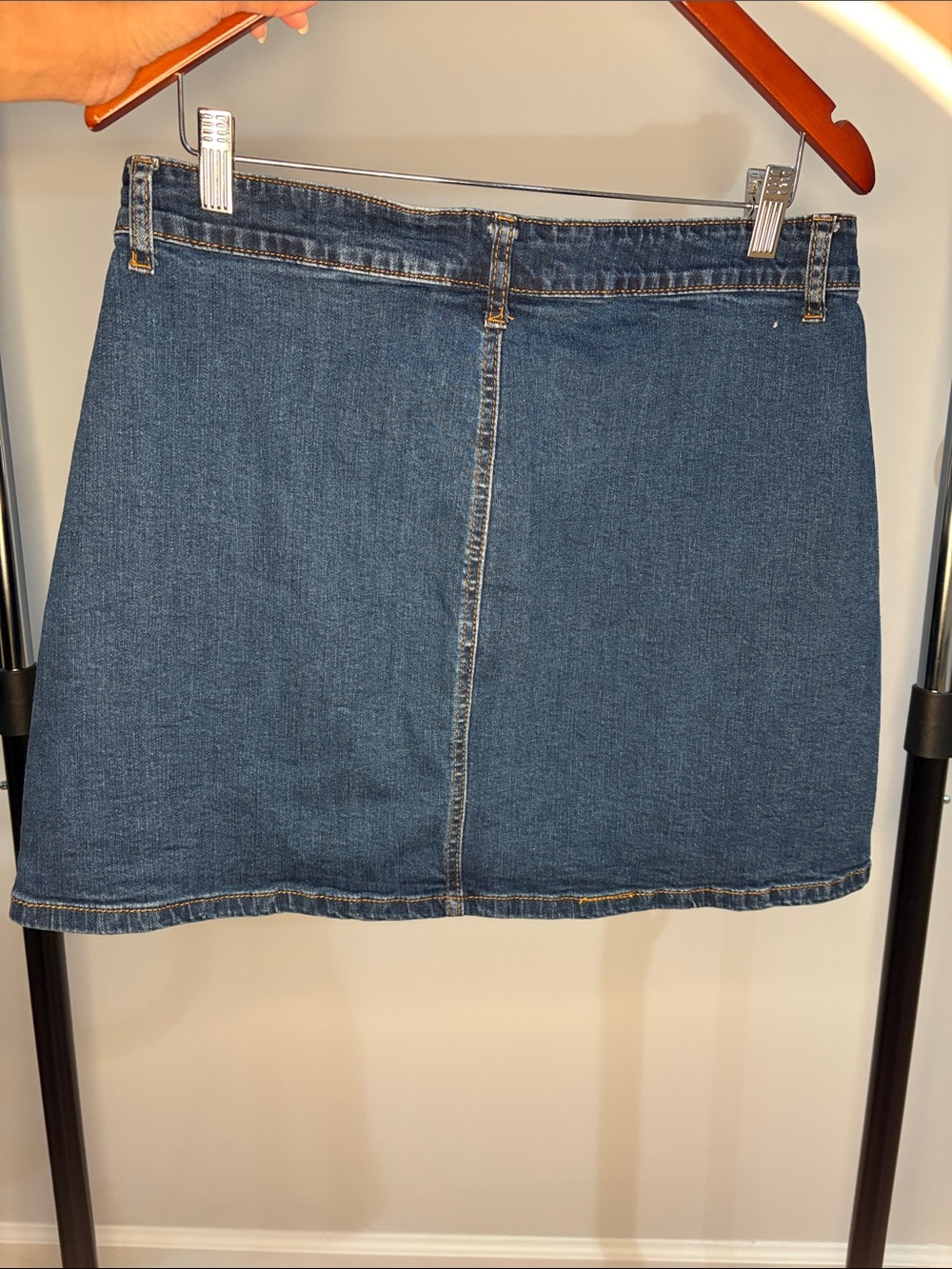 Hot Kiss Denim A-Line Mini Skirt - Blue